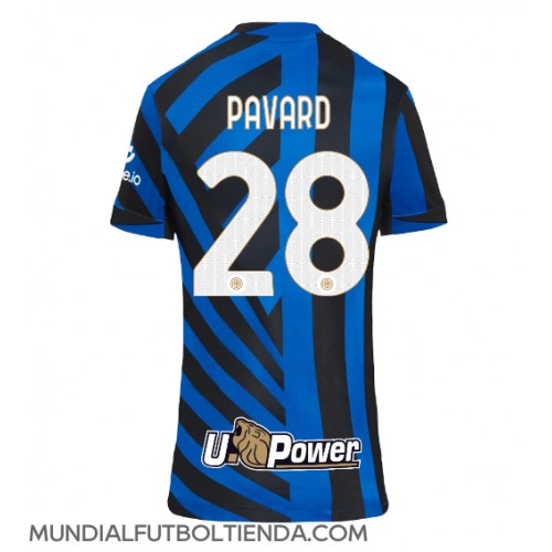 Camiseta Inter Milan Benjamin Pavard #28 Primera Equipación Replica 2024-25 para mujer mangas cortas